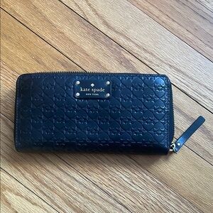 Kate Spade Black Quilted leather  Wallet